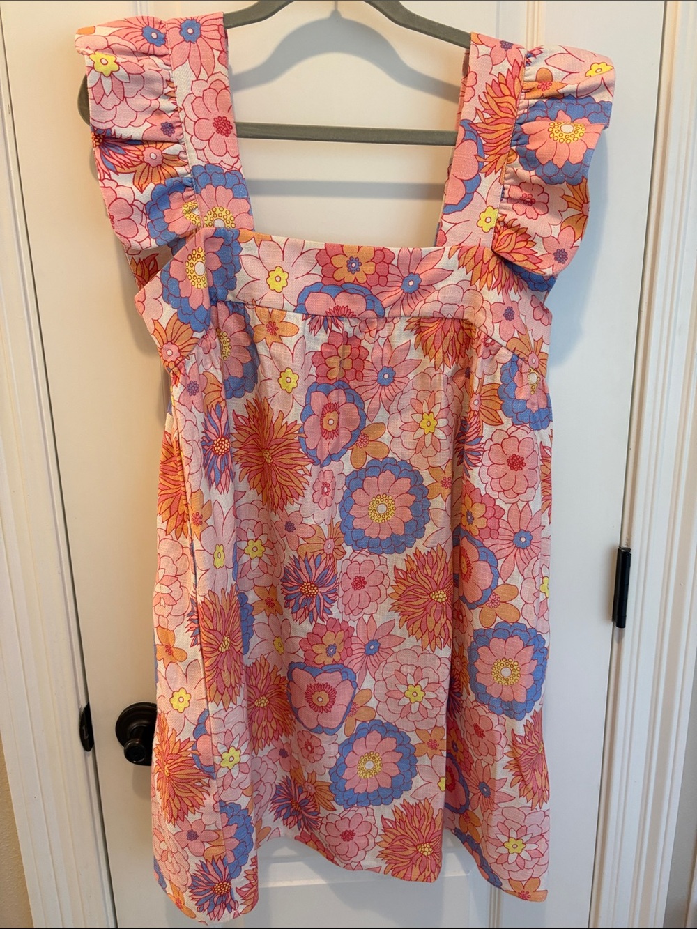 Tuckernuck Pink Floral Ruffle Strap Dress